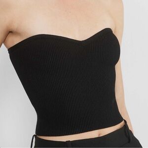 Le Lis Black Strapless Dress